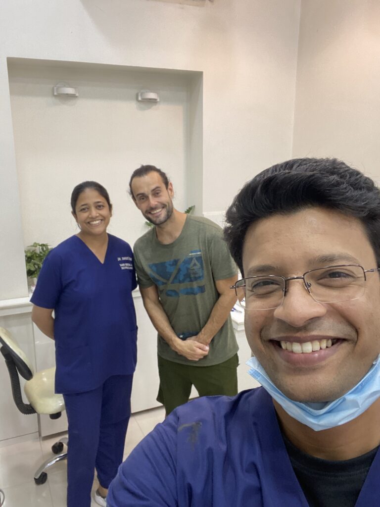 Eric from Germany was happy to get his teeth cleaned at Our clinic!